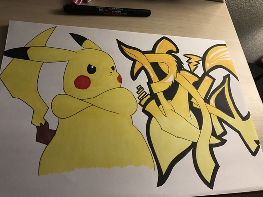 Pikachu graffiti